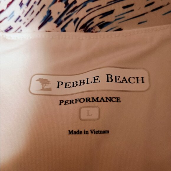 Pebble Beach Performance Skort, White, Blue & Purple, Sz L, Hi Rise, New - Picture 6 of 7